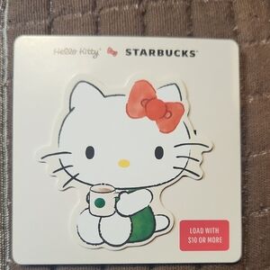 Starbucks Hello Kitty Card with Red and Green Accents